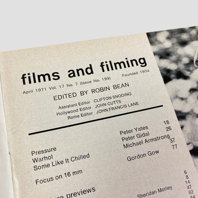 1971 Films and Filming Warhol Issue