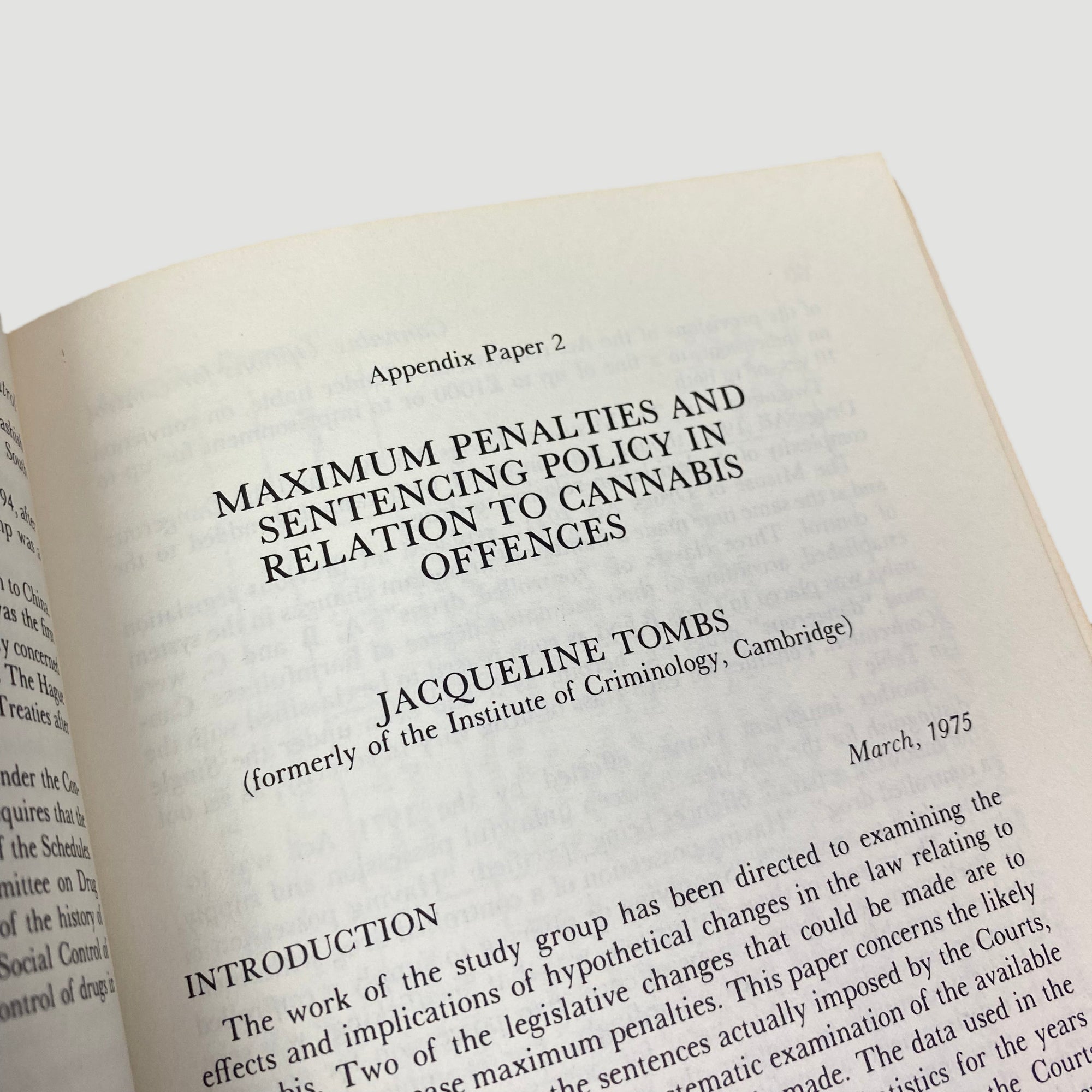 1975 Frank Logan 'Cannabis Options for Control'