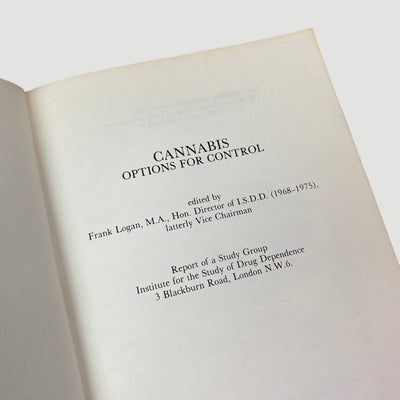 1975 Frank Logan 'Cannabis Options for Control'