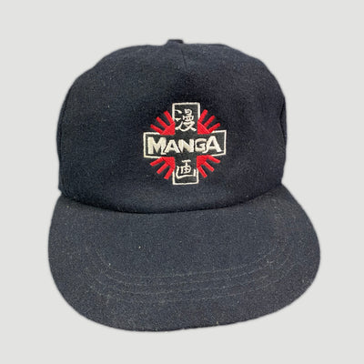 90's Manga Embroidered Wool Snapback Hat