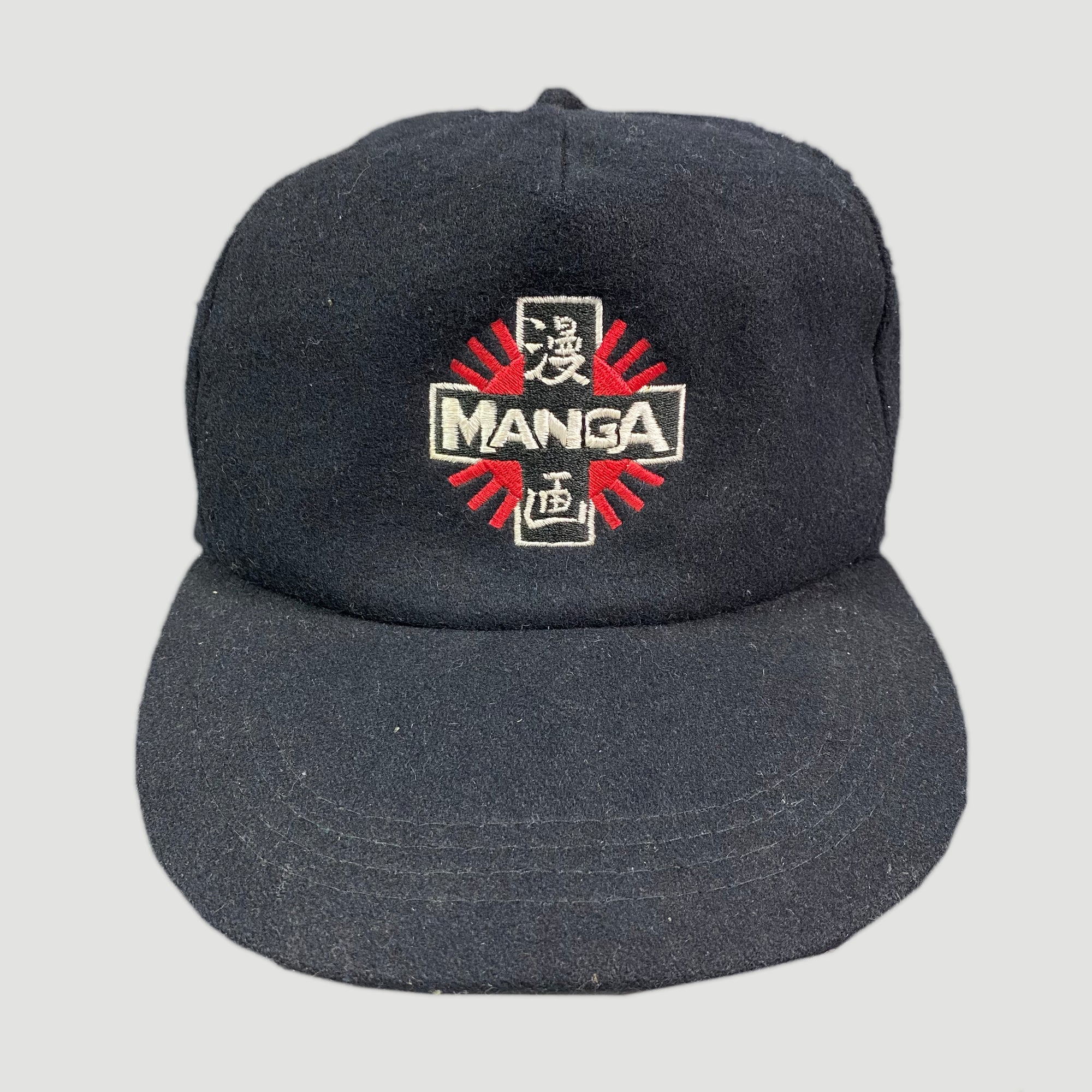90's Manga Embroidered Wool Snapback Hat