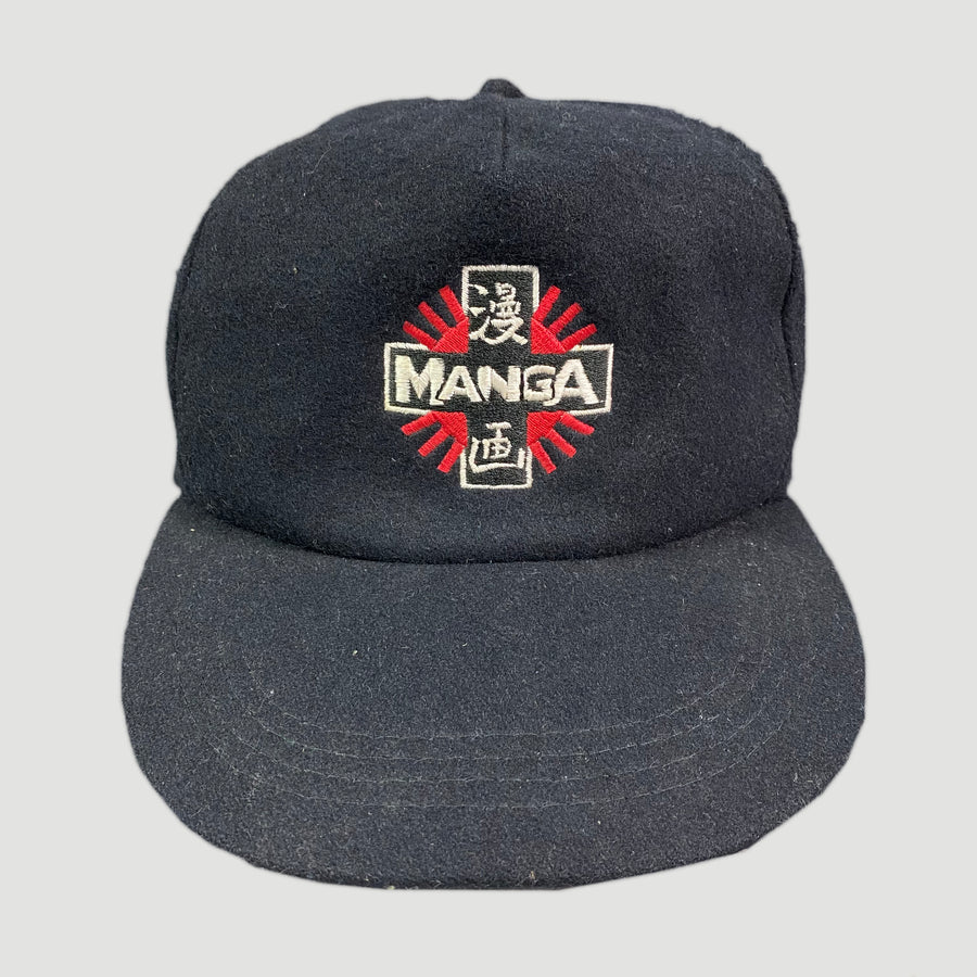 90's Manga Embroidered Wool Snapback Hat