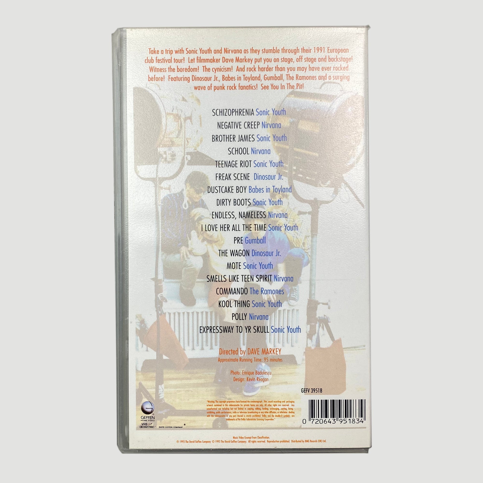 1993 Sonic Youth '1991: The Year That Punk Broke' VHS