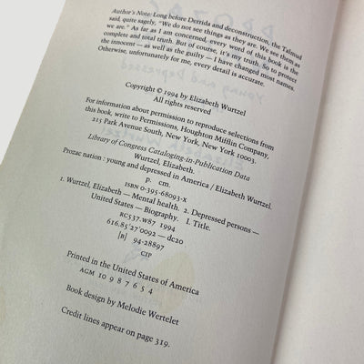90's Prozac Nation Elizabeth Wurtzel