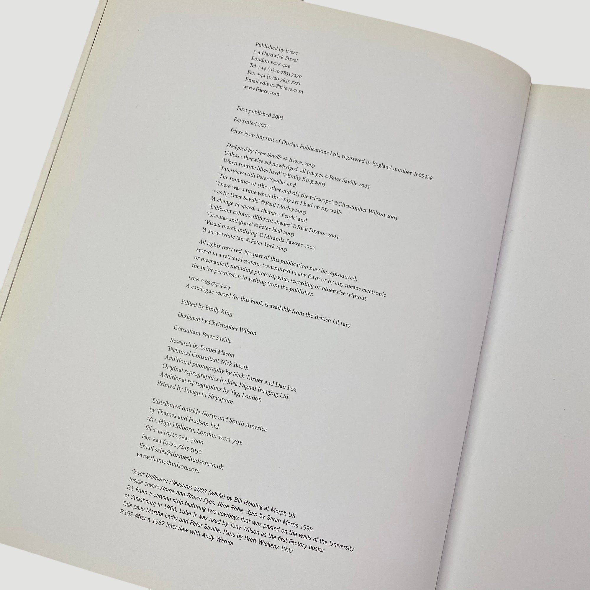 2007 'Designed by Peter Saville'