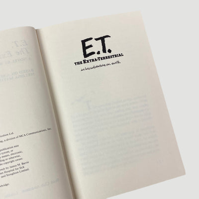 1982 'E.T. the Extra-Terrestrial' Novelisation