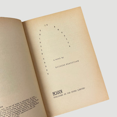 1967 Richard Brautigan ‘Trout Fishing in America’