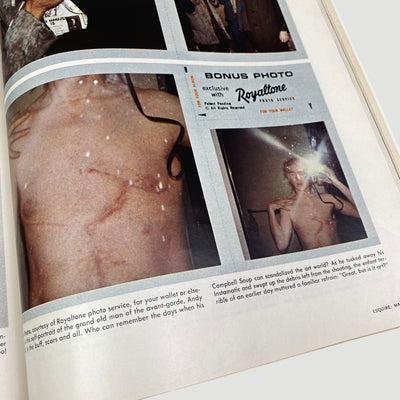 1969 Esquire Magazine Andy Warhol Issue