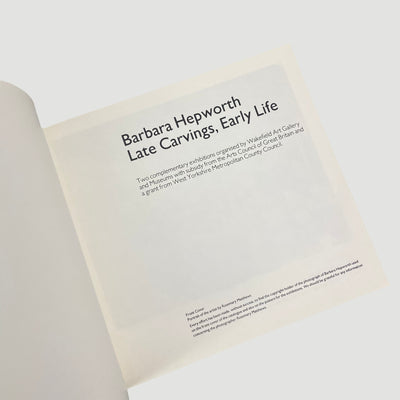 1985 Barbara Hepworth 'Late Carvings' & 'Early Life' 2 Book Set