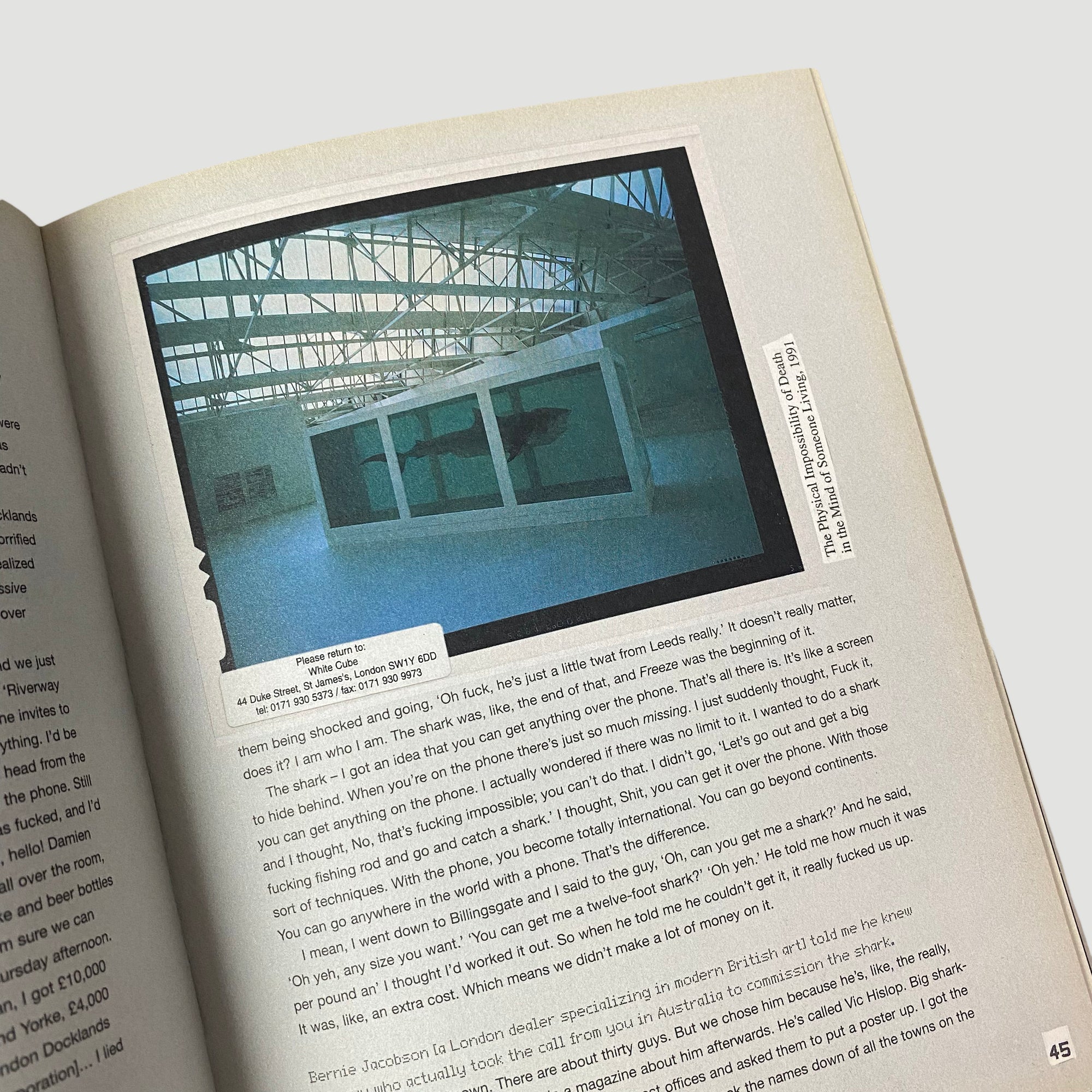 2001 Damien Hirst & Gordon Burn ‘On the Way to Work’