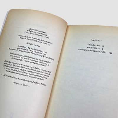 1990 Martin Scorsese & Nicolas Pileggi 'Goodfellas' screenplay