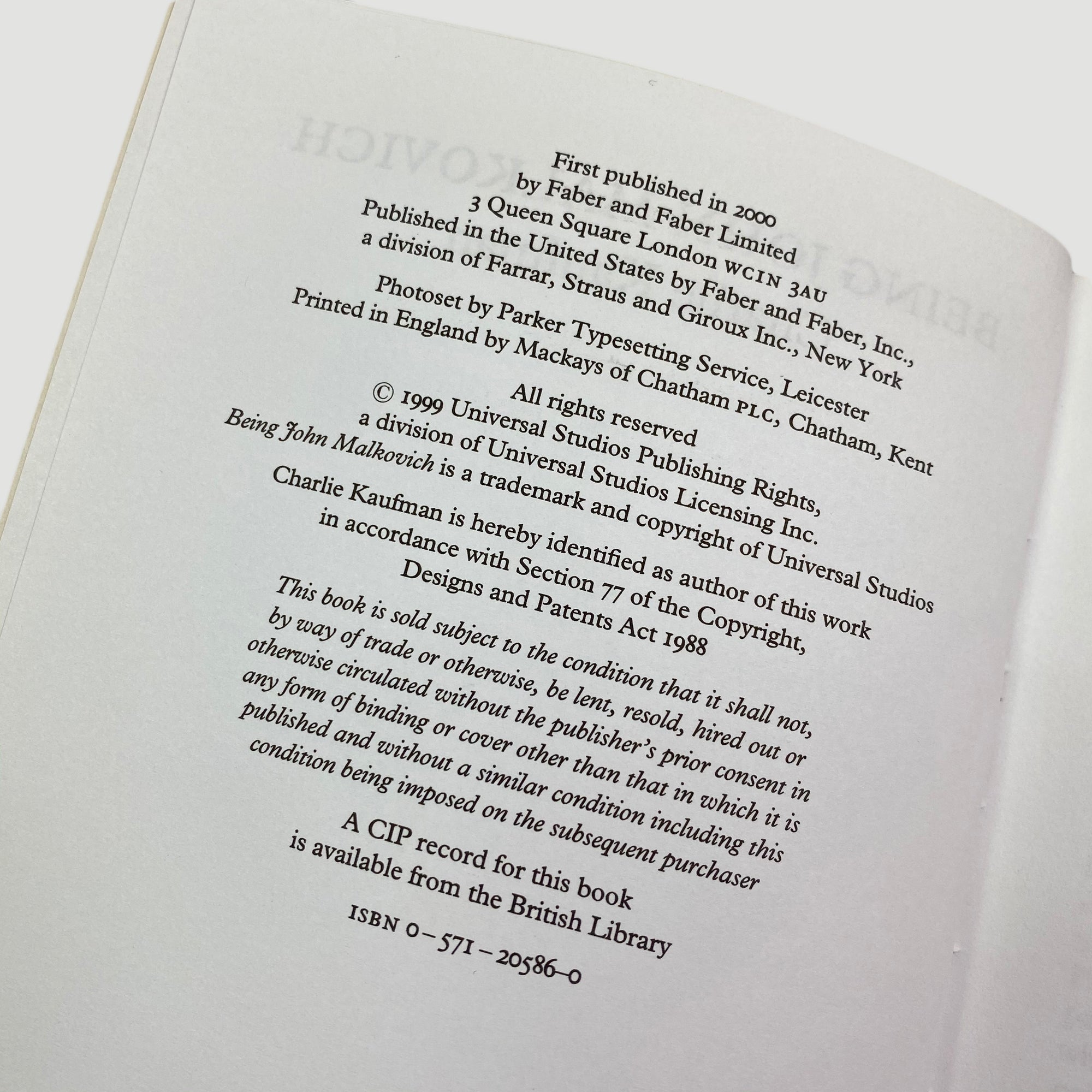 2000 Being John Malkovich Screenplay