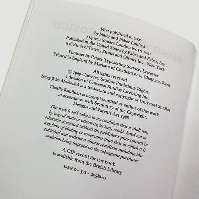 2000 Being John Malkovich Screenplay