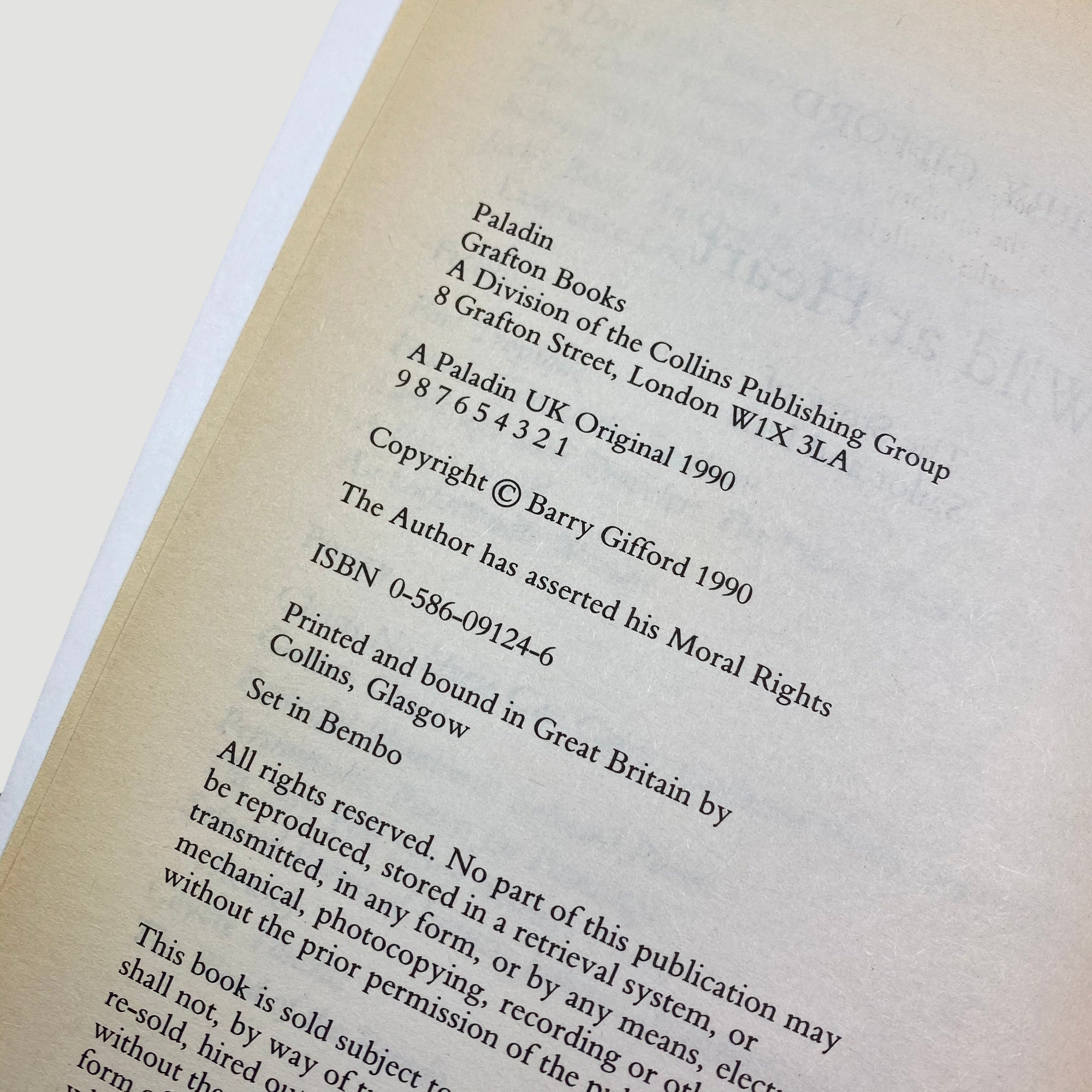 1990 Barry Gifford 'Wild At Heart: The Story of Sailor & Lula' Novelisation