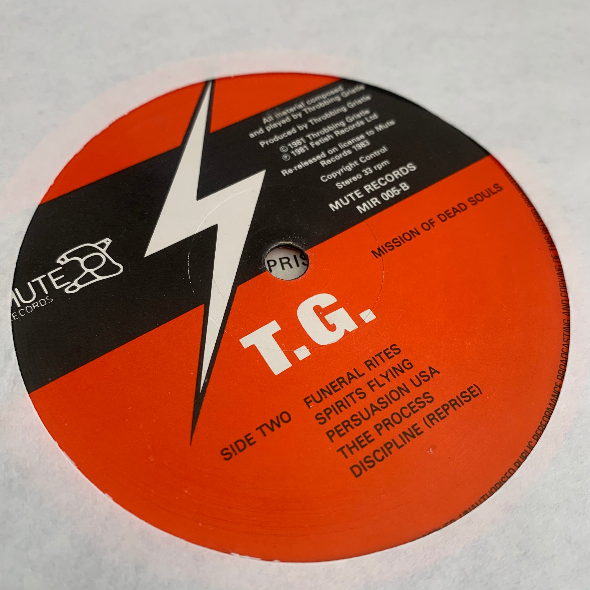 1983 Throbbing Gristle 'Mission of Dead Souls' LP