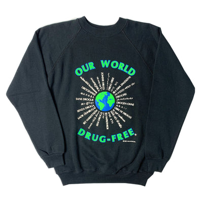 90’s The World Drug-Free Sweatshirt