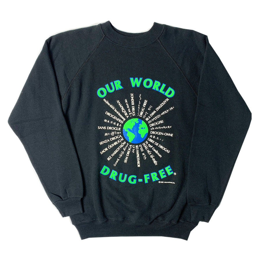 90’s The World Drug-Free Sweatshirt