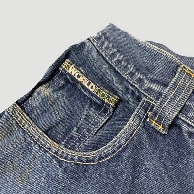90's World Industries Denim Skate Shorts