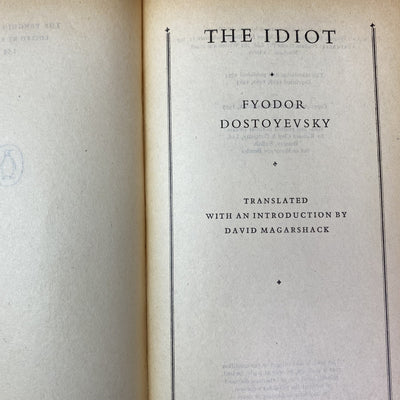 1963 Dostoyevsky 'The Idiot'