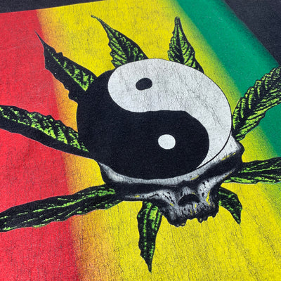 90’s Hemp Yin Yang Skull Graphic T-Shirt
