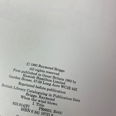 1982 Raymond Briggs 'When the Wind Blows' 1st Edition