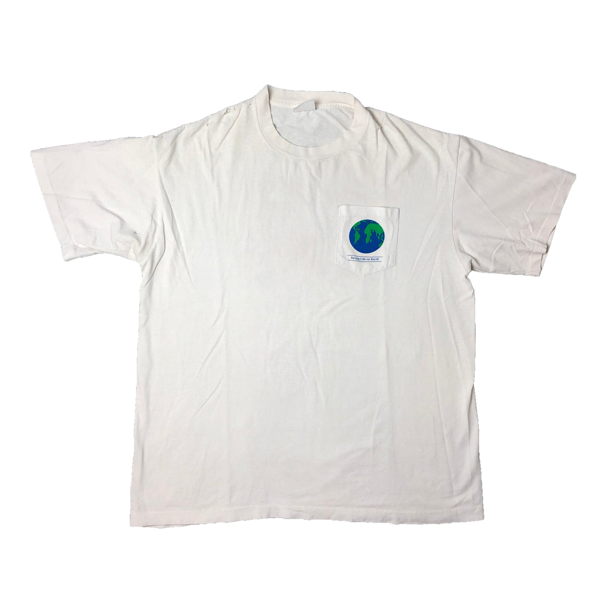 Early 90's WWF Saving Life on Earth Pocket T-Shirt