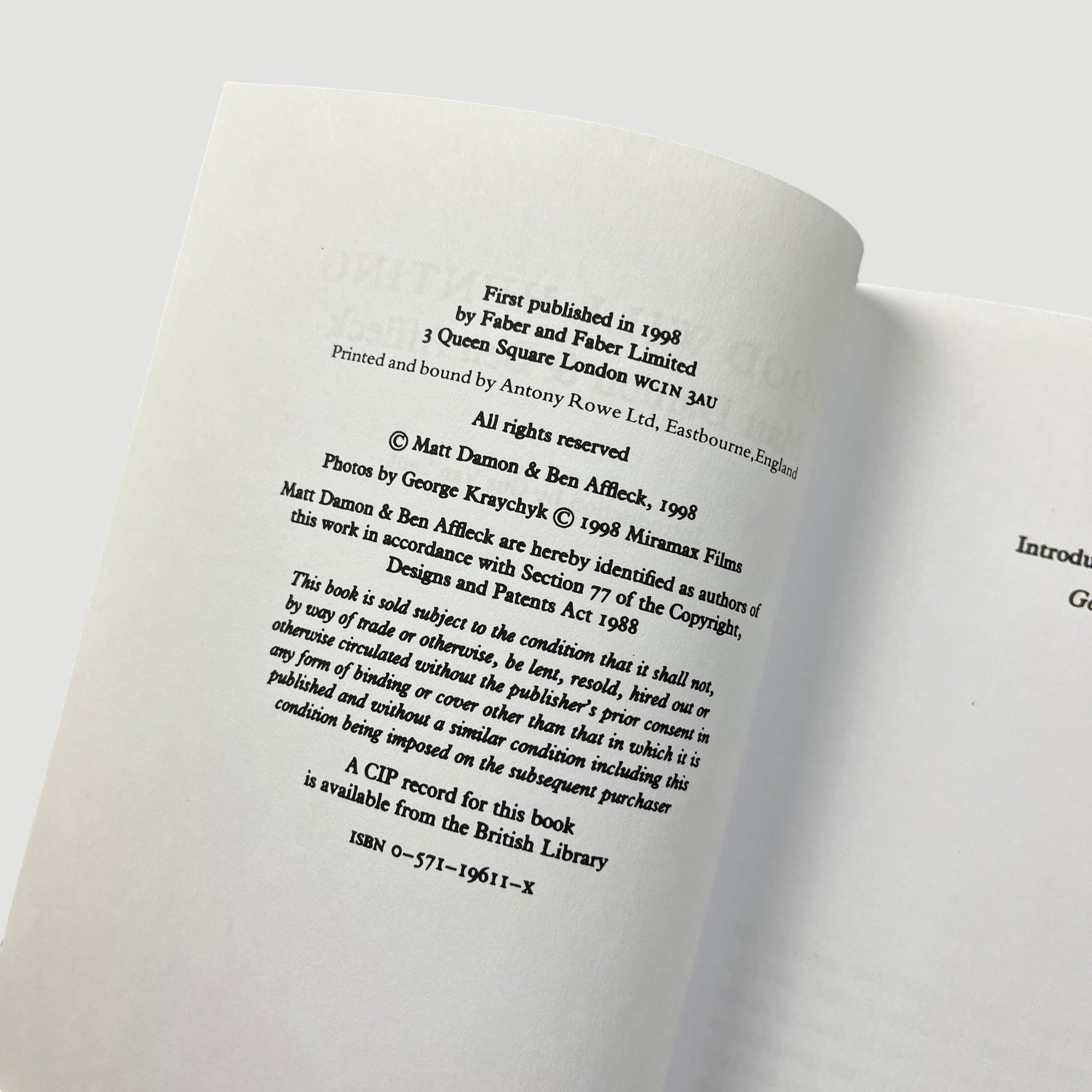 1998 Good Will Hunting Faber Screenplay