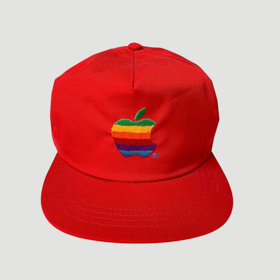 Late 80's Apple Logo Red Strapback Cap