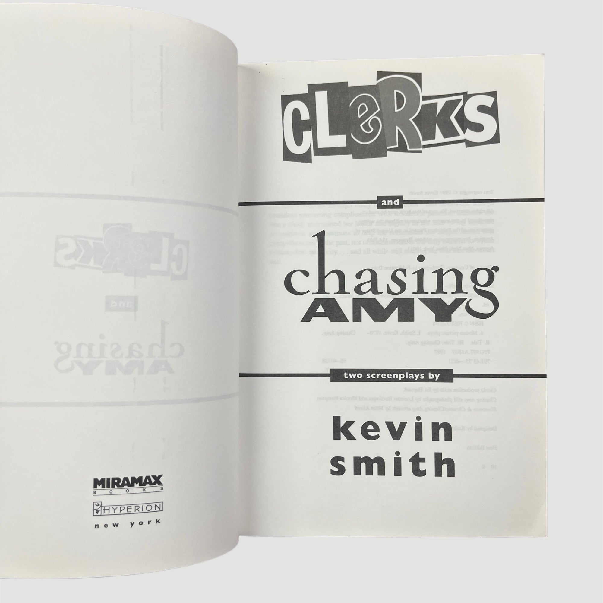 1996 Kevin Smith Clerks / Chasing Amy Two Screenplays (Signed)