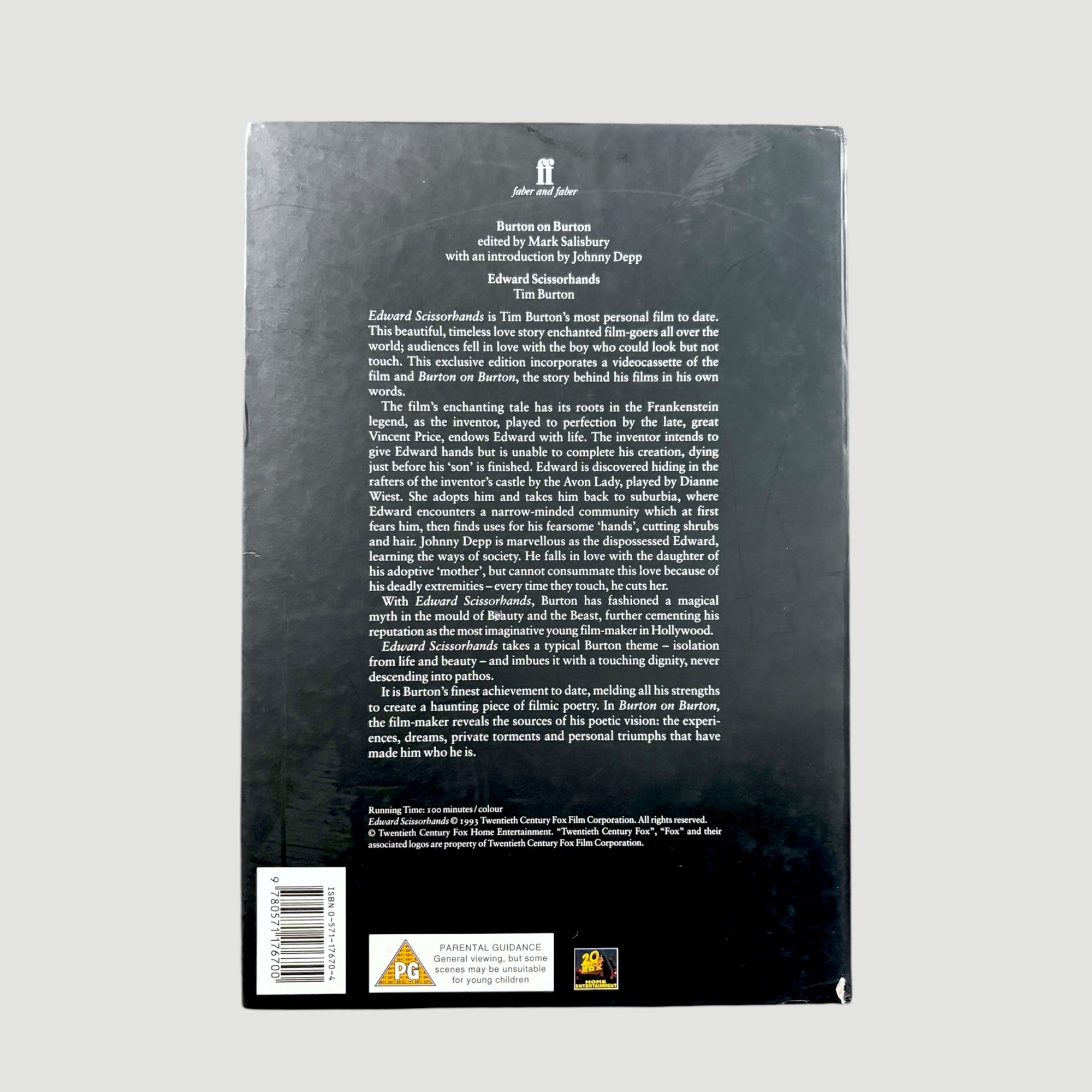 1993 Edward Scissorhands Faber UK Boxset (VHS+Book)