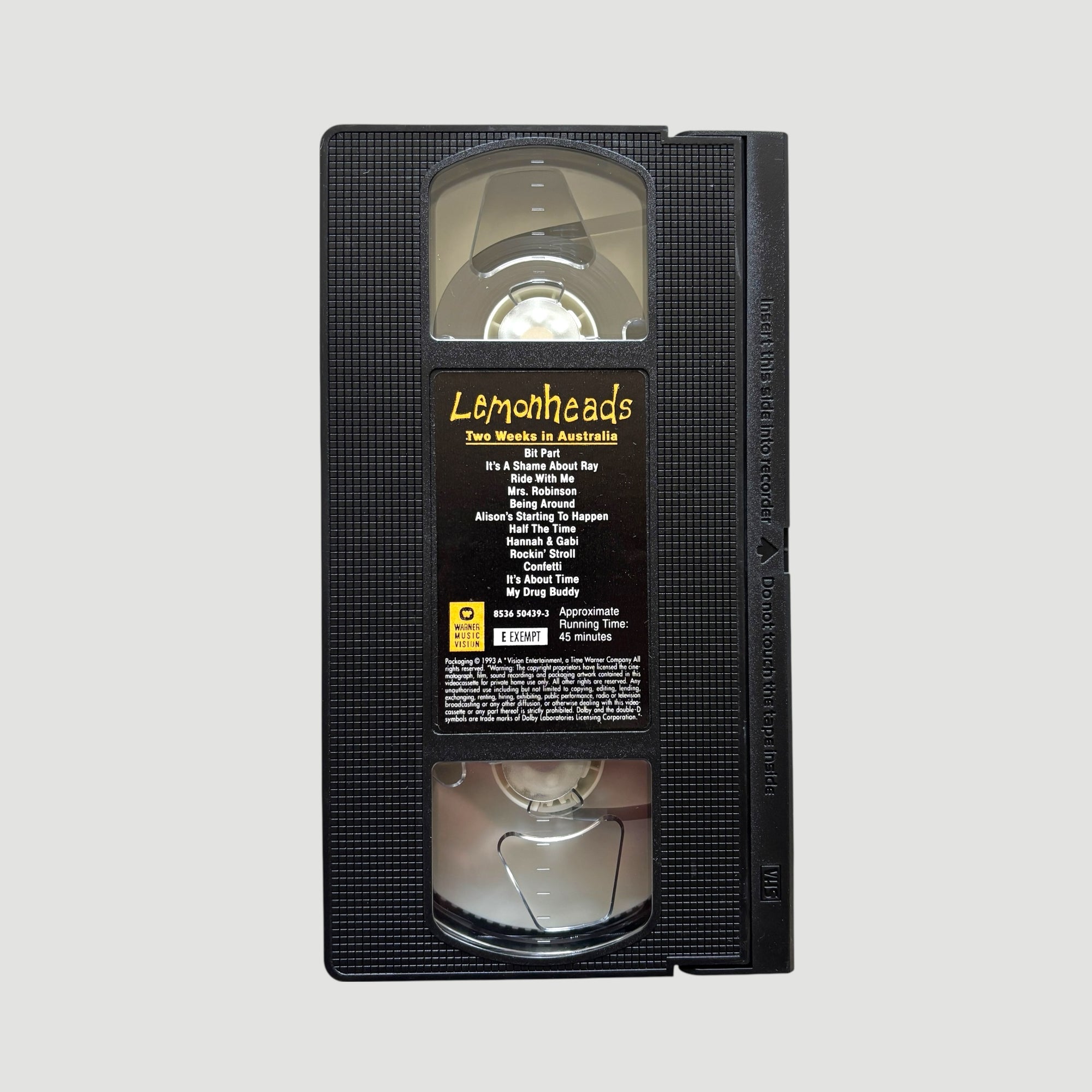 1993 The Lemonheads Two Weeks in Australia UK VHS