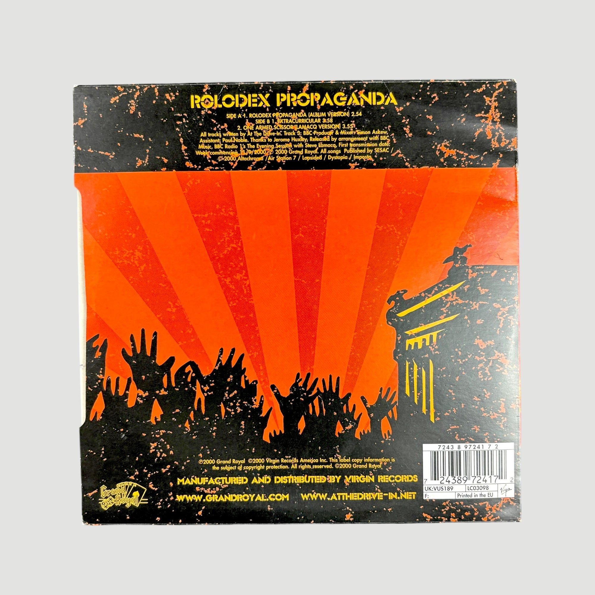2000 At The Drive-In Rolodex Propaganda UK 7" Single
