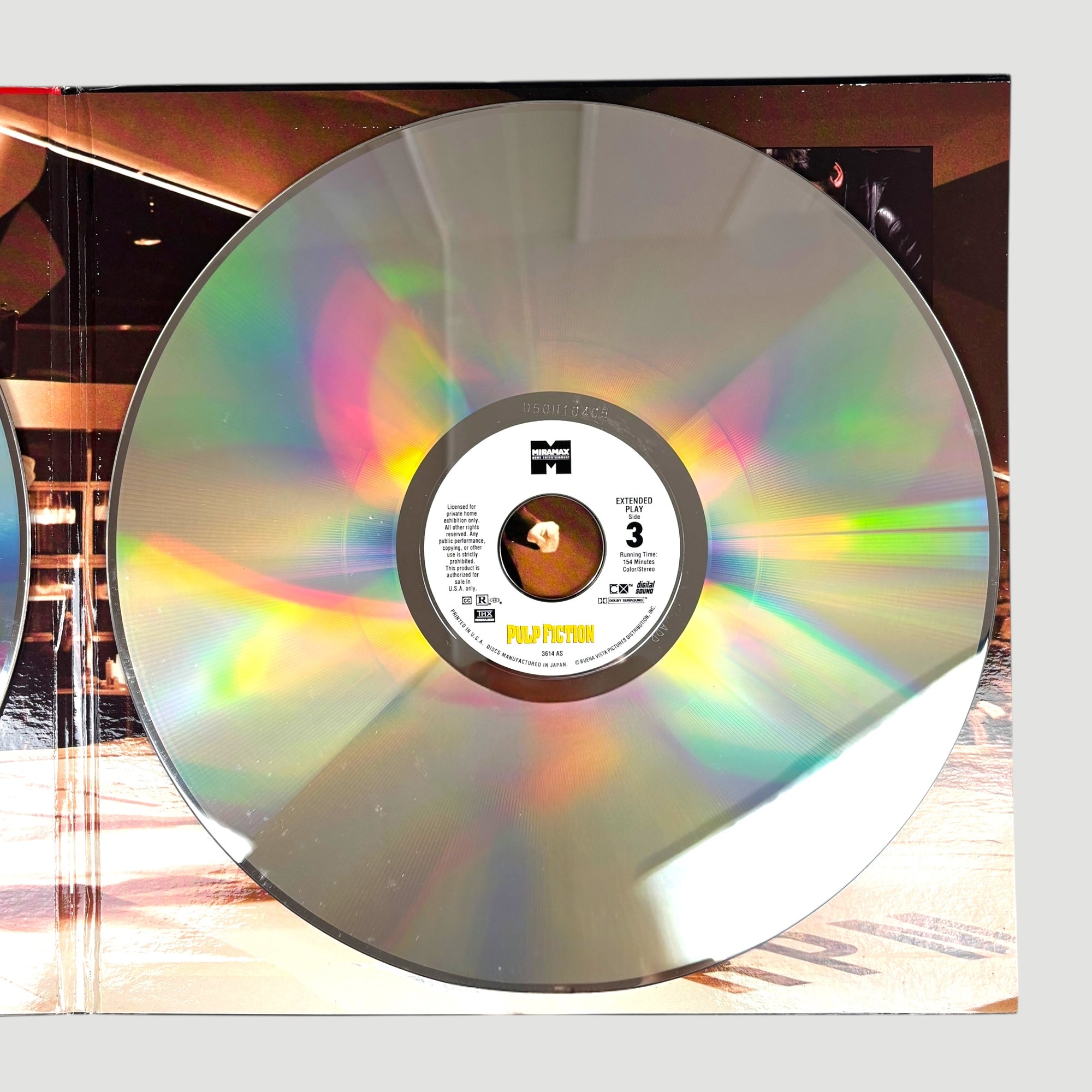 1994 Pulp Fiction UK Gatefold 2 Laserdisc Set