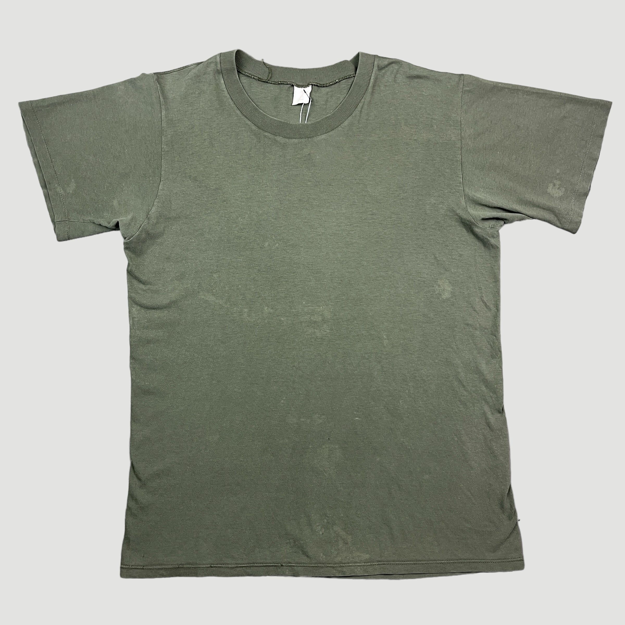 送料/関税込 ●KHAKIPOINT● Basic U-neck T-shirt Crew-neck t-shirt with pocket