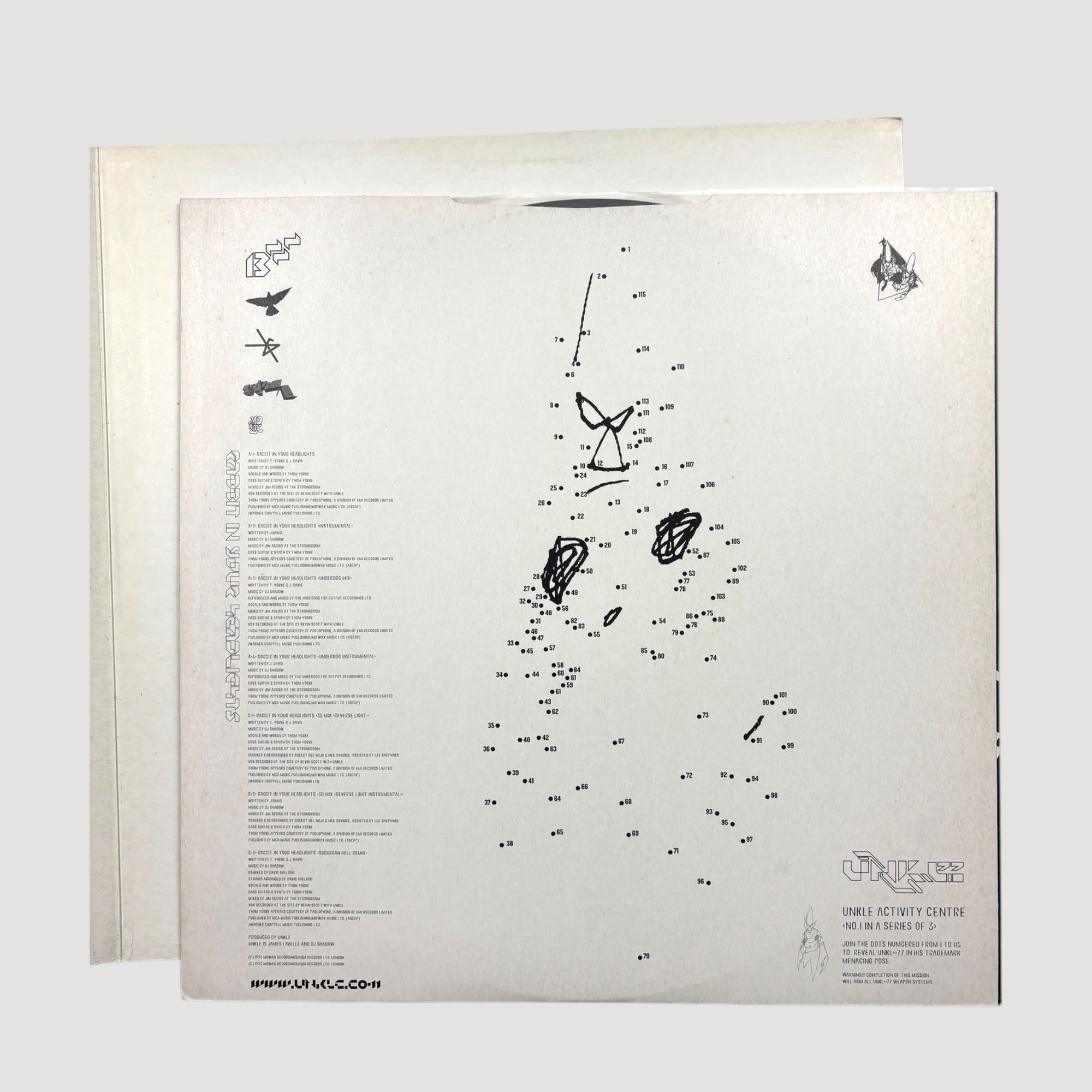 1998 Unkle Rabbit in Your Headlights UK 12" Single