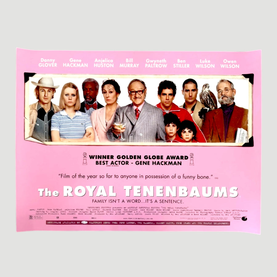 2000 The Royal Tenenbaums UK Quad Poster