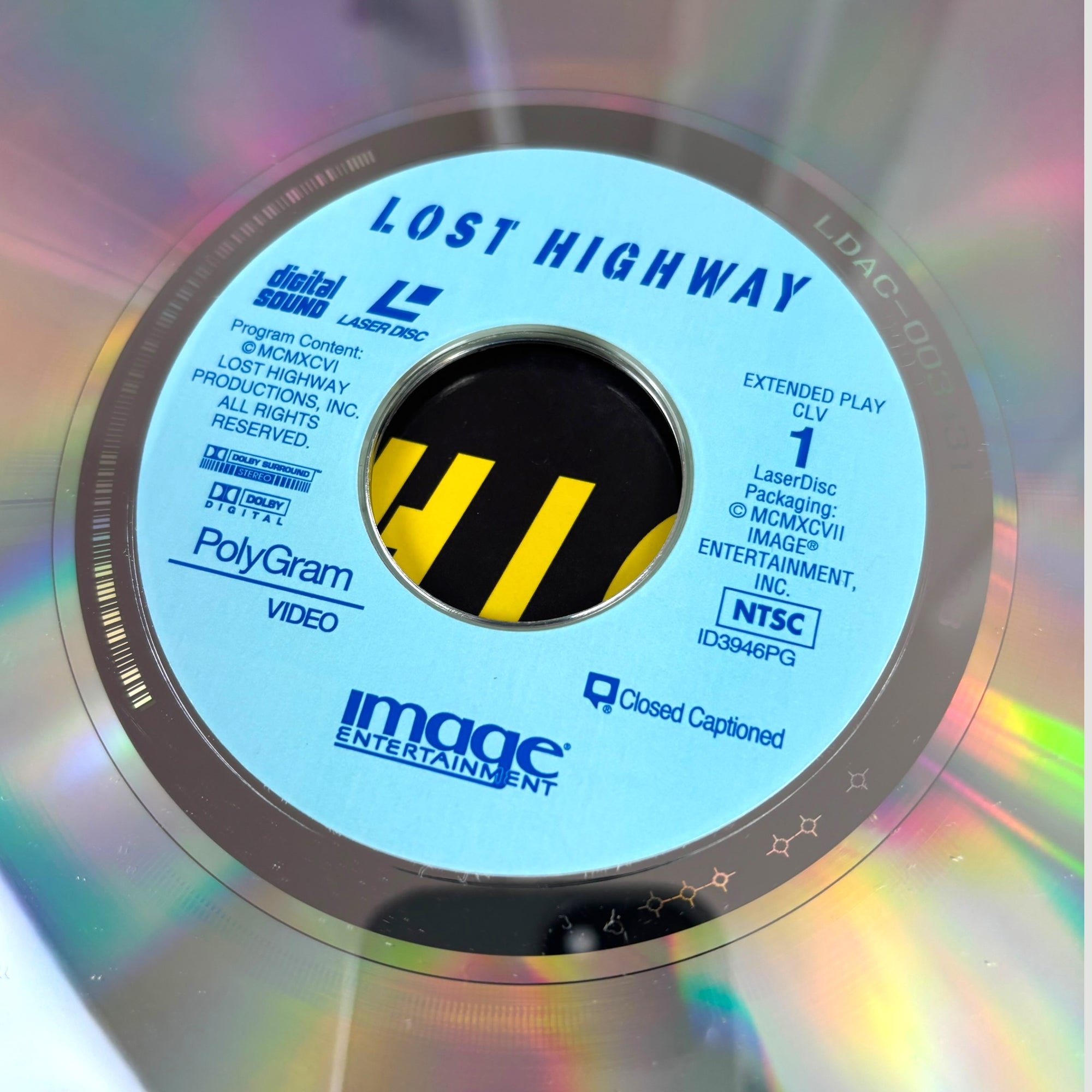 1996 Lost Highway UK Laserdisc