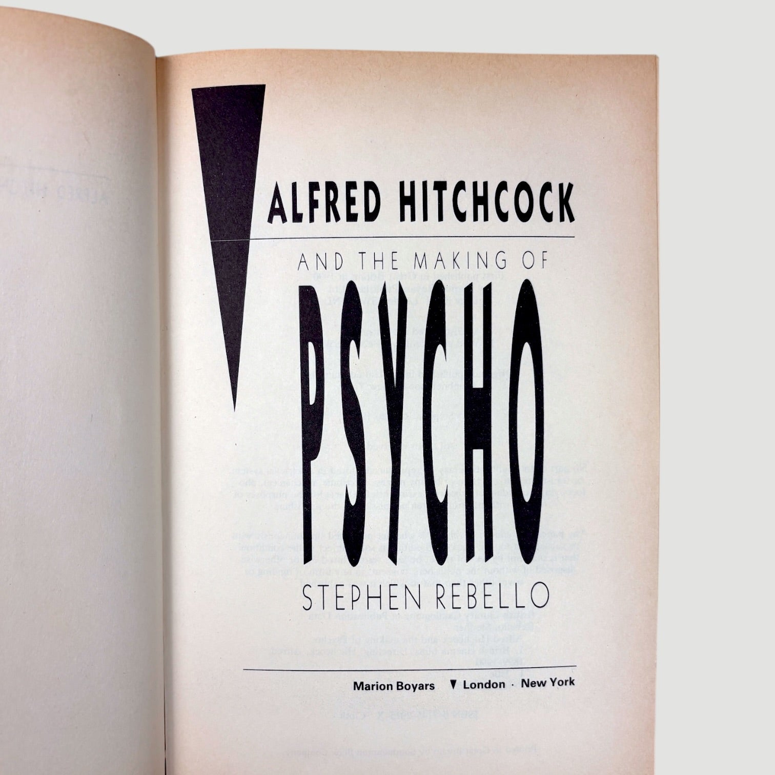 1990 Alfred Hitchcock Making of Psycho 1st Edition