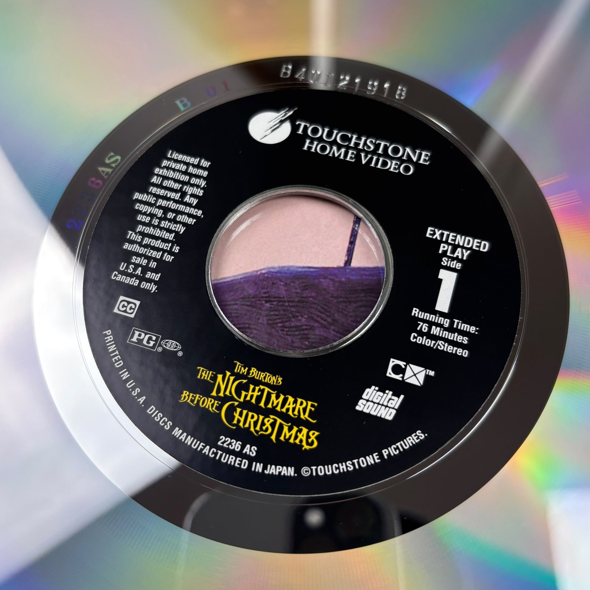 1993 The Nightmare Before Christmas Laserdisc