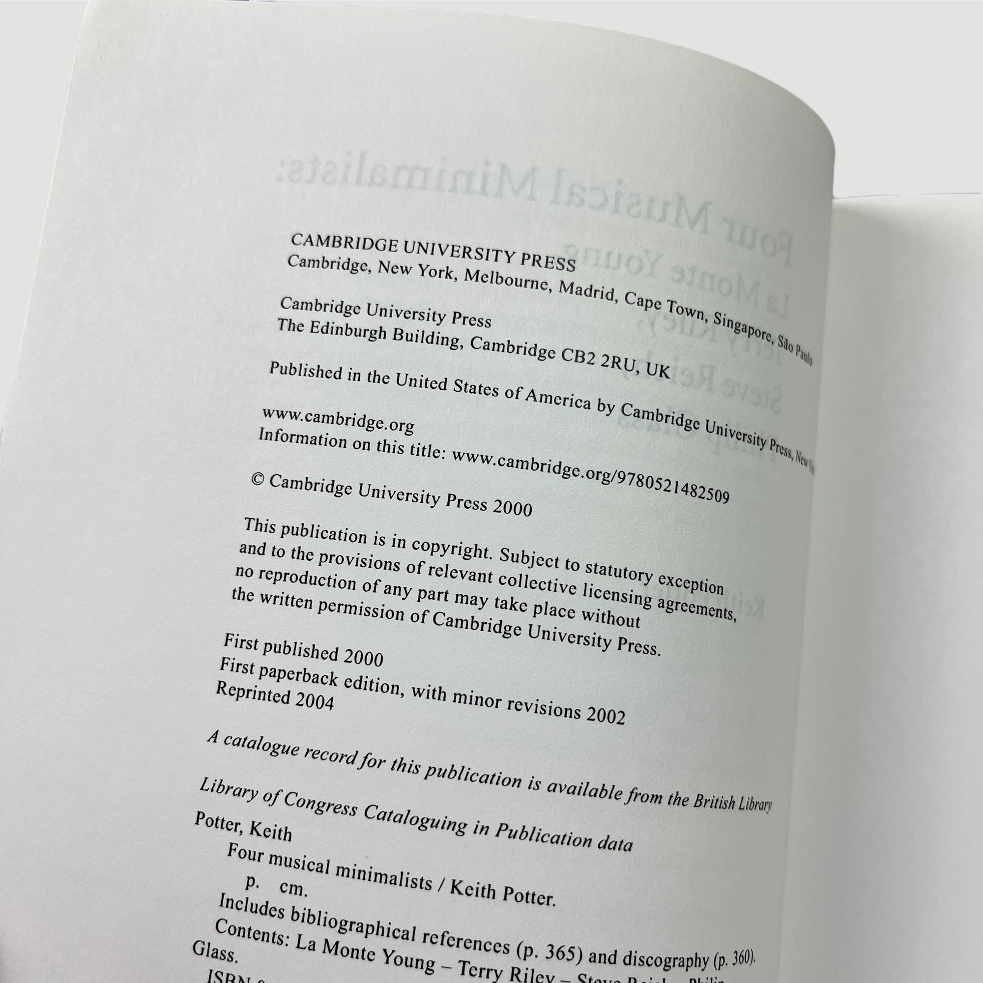 2004 Four Musical Miniamlists