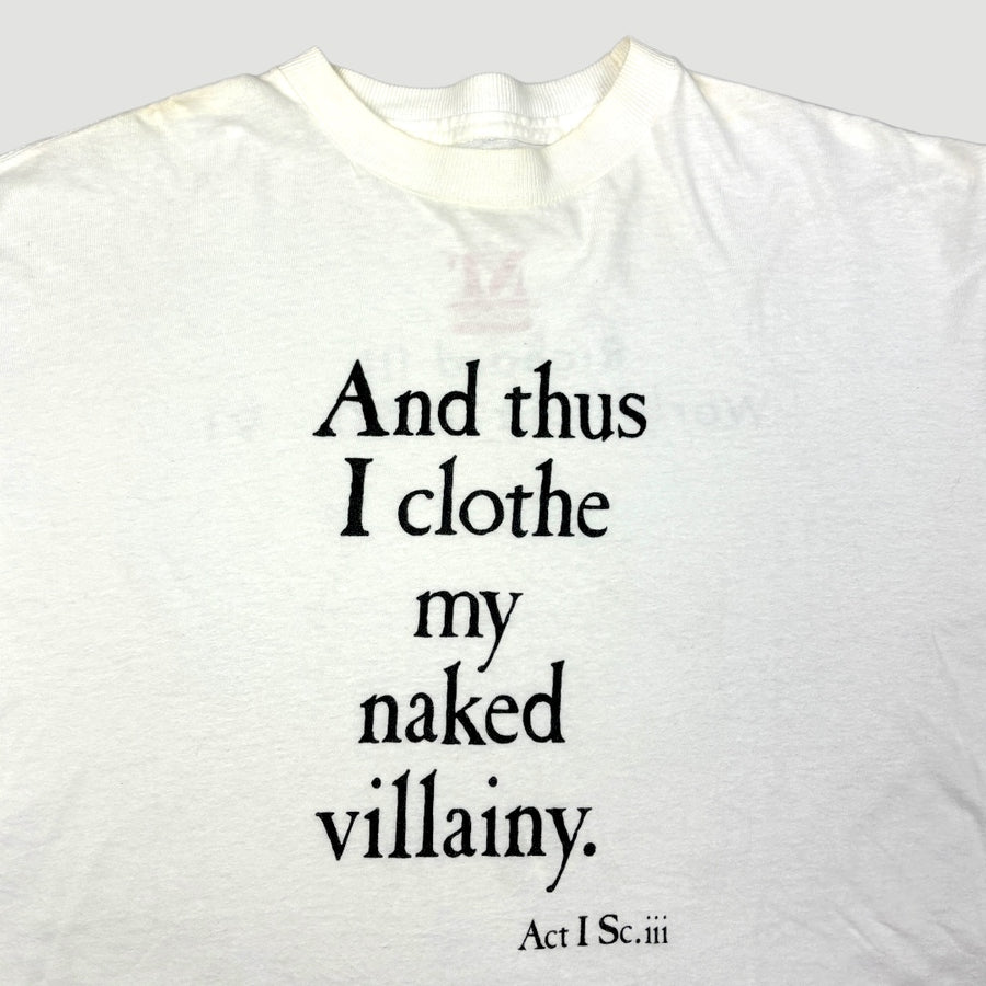 1990 Richard III ''Clothe my Naked Villiany' NT T-Shirt