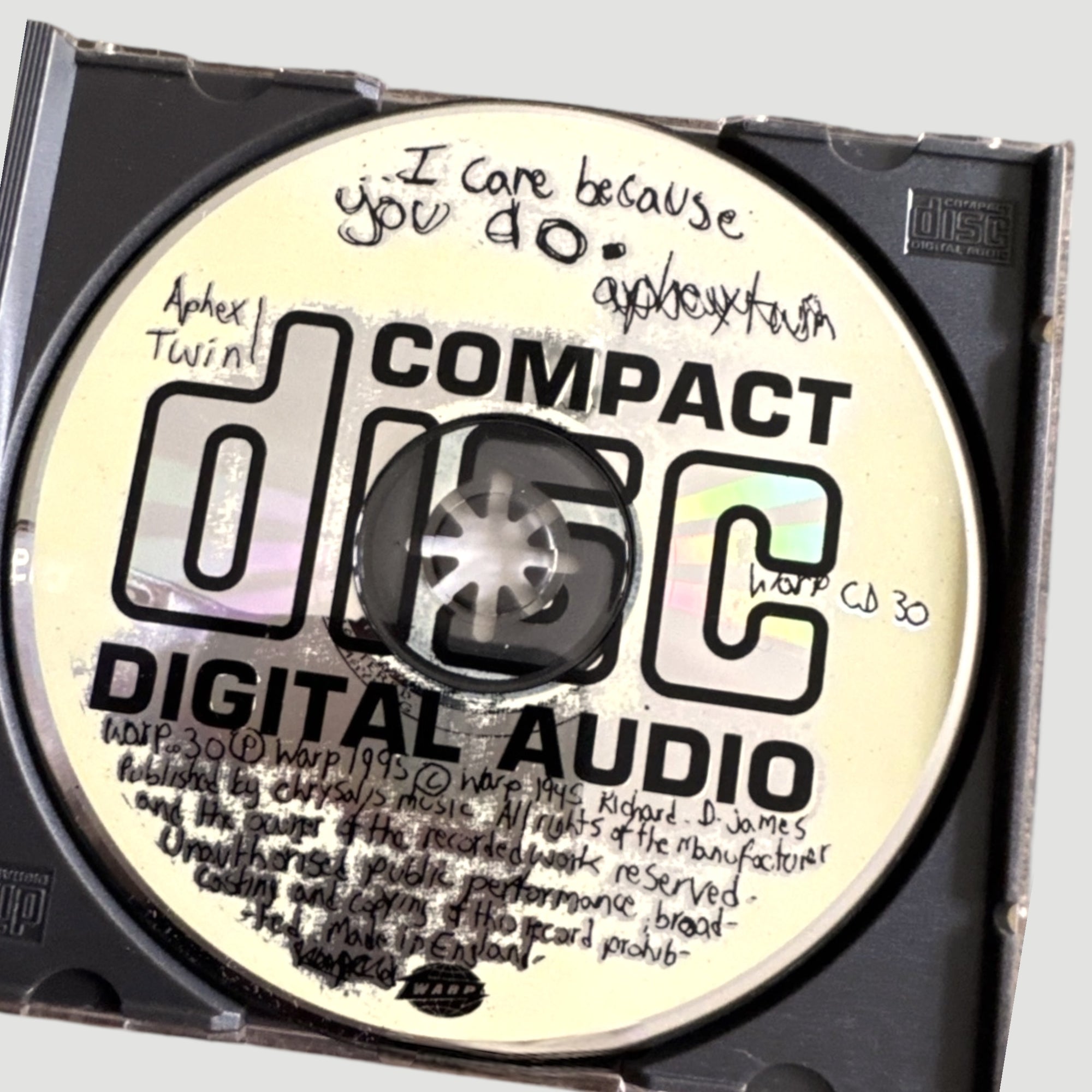 1995 Aphex Twin ...I Care Because You Do UK 1st Issue CD