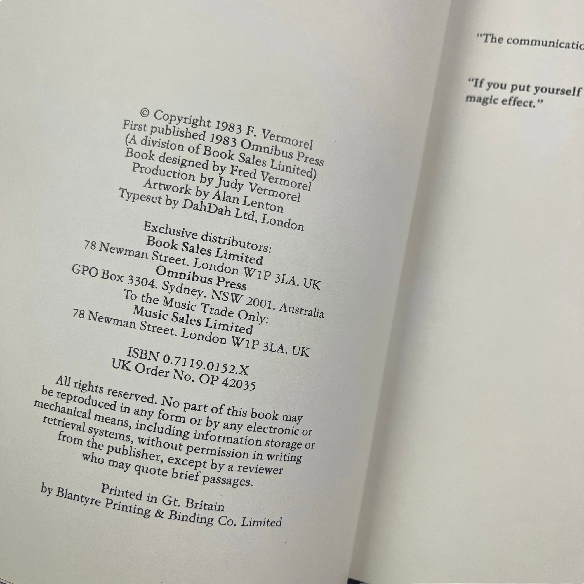 1983 The Secret History of Kate Bush (& The Strange Art of Pop)