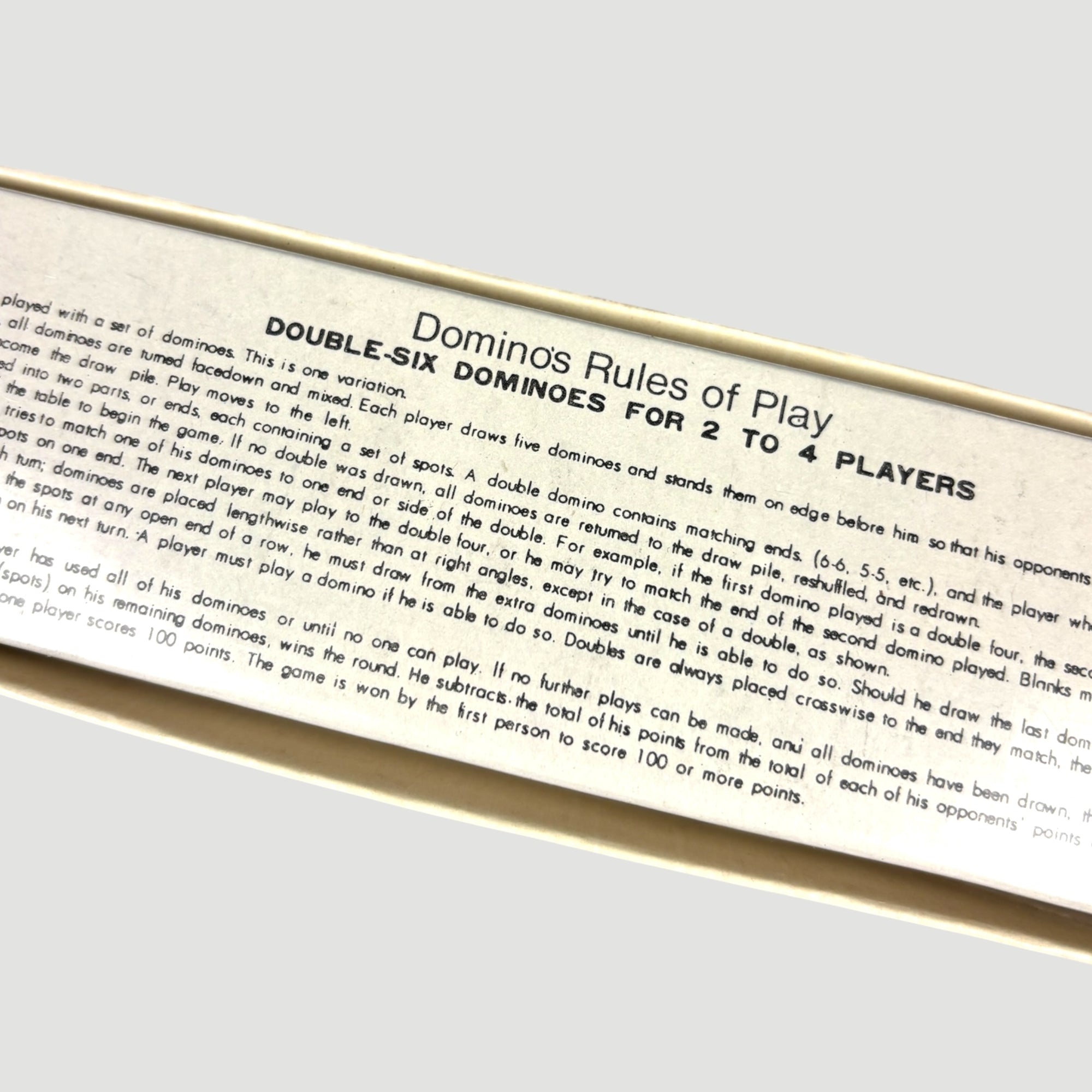 1984 Domino’s Double Six Dominos Game (Sealed)