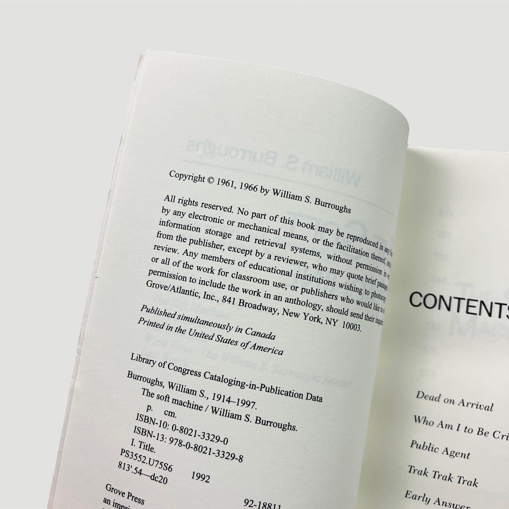 1997 William S. Burroughs The Soft Machine