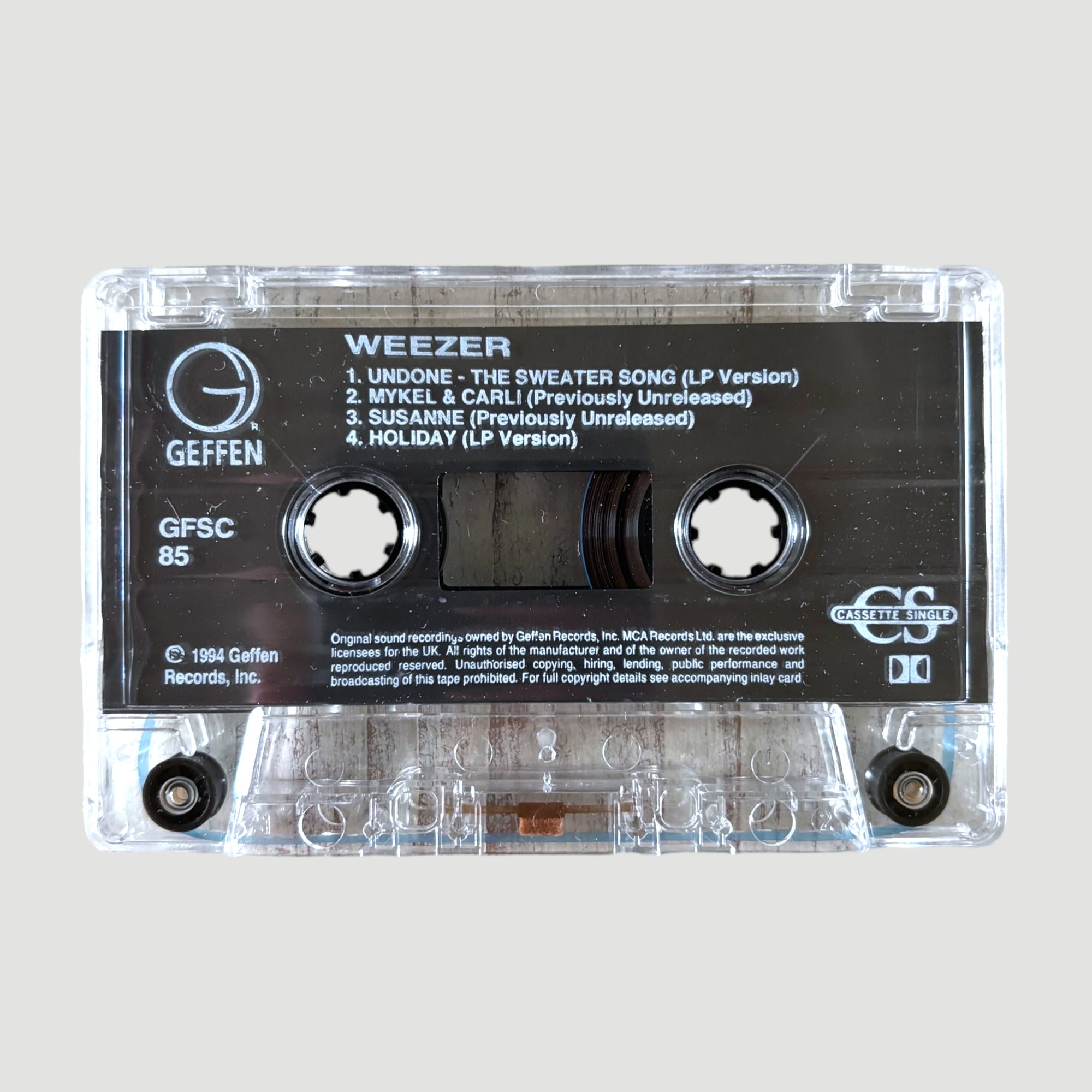 1994 Weezer Undone UK Cassette Single
