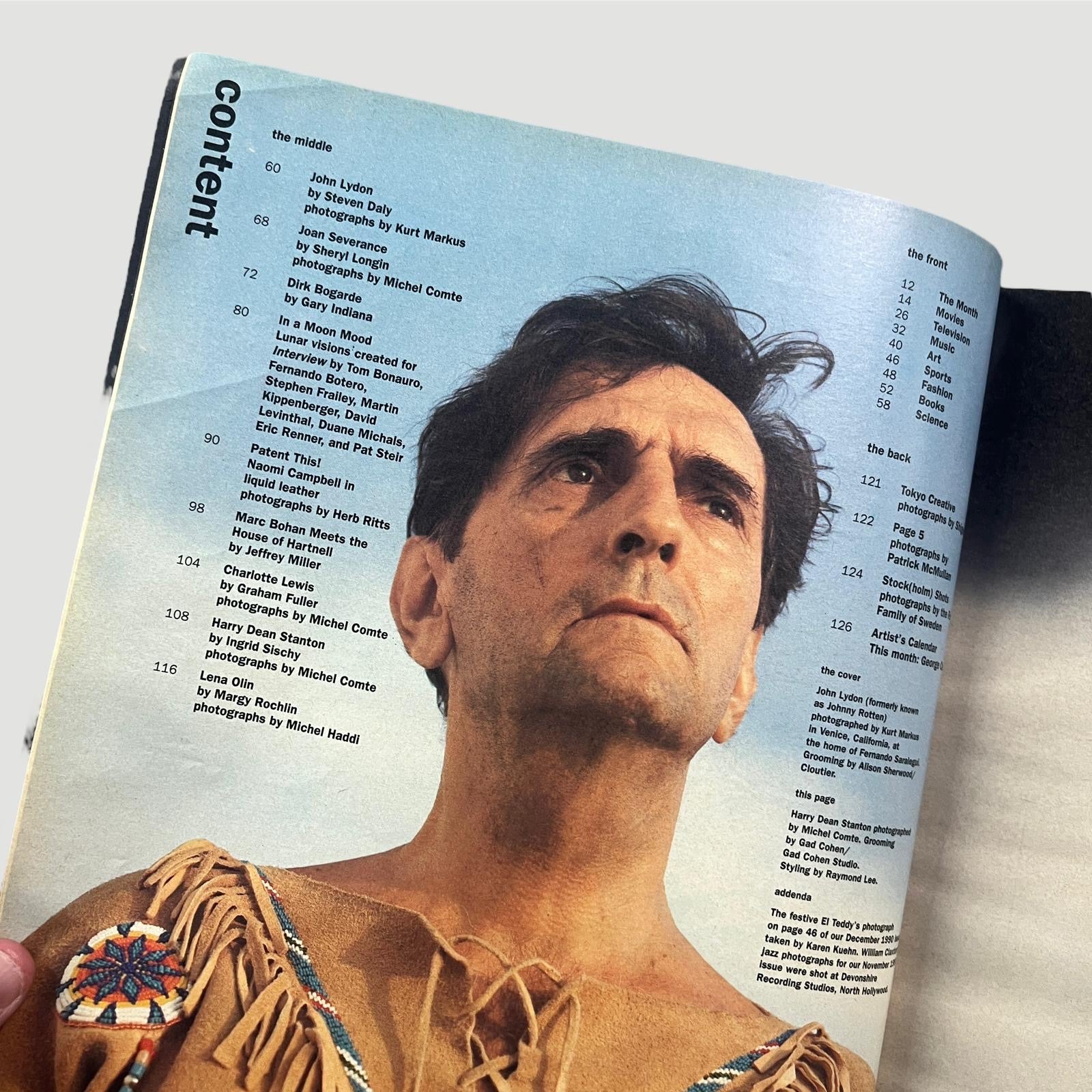 1991 Interview Magazine John Lyndon Issue