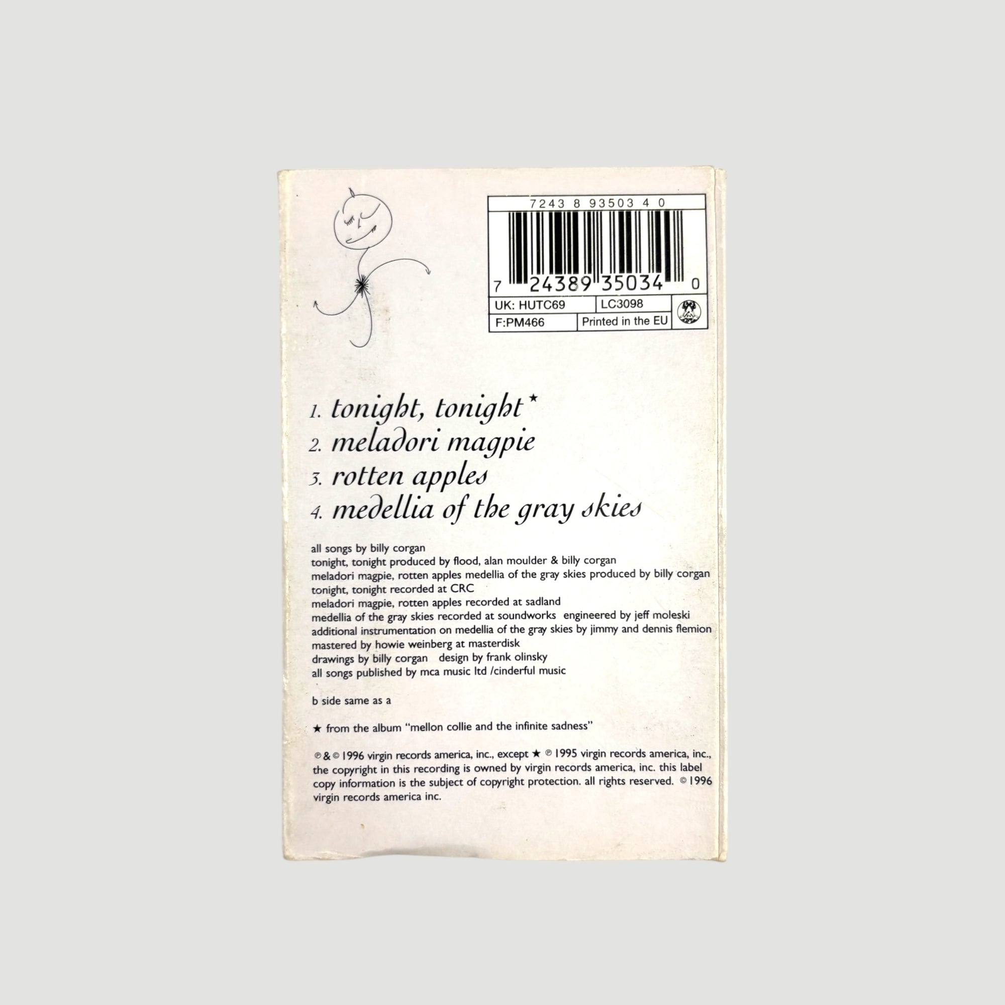 1995 The Smashing Pumpkins Tonight, Tonight UK Cassette