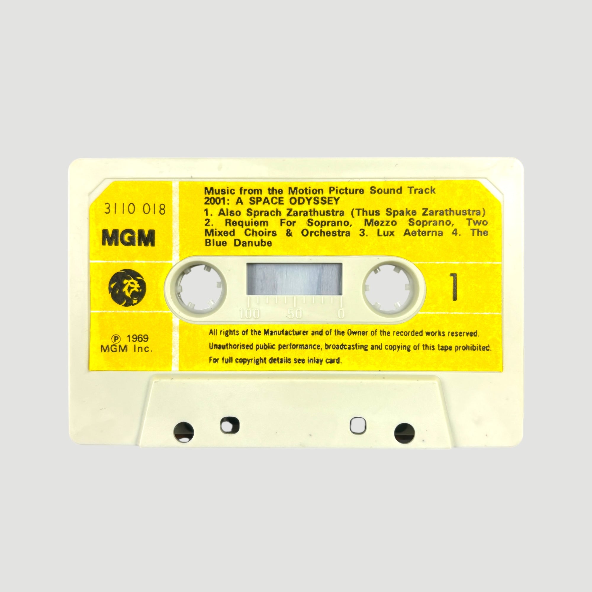 80's 2001: A Space Odyssey Music from the Motion Picture Cassette