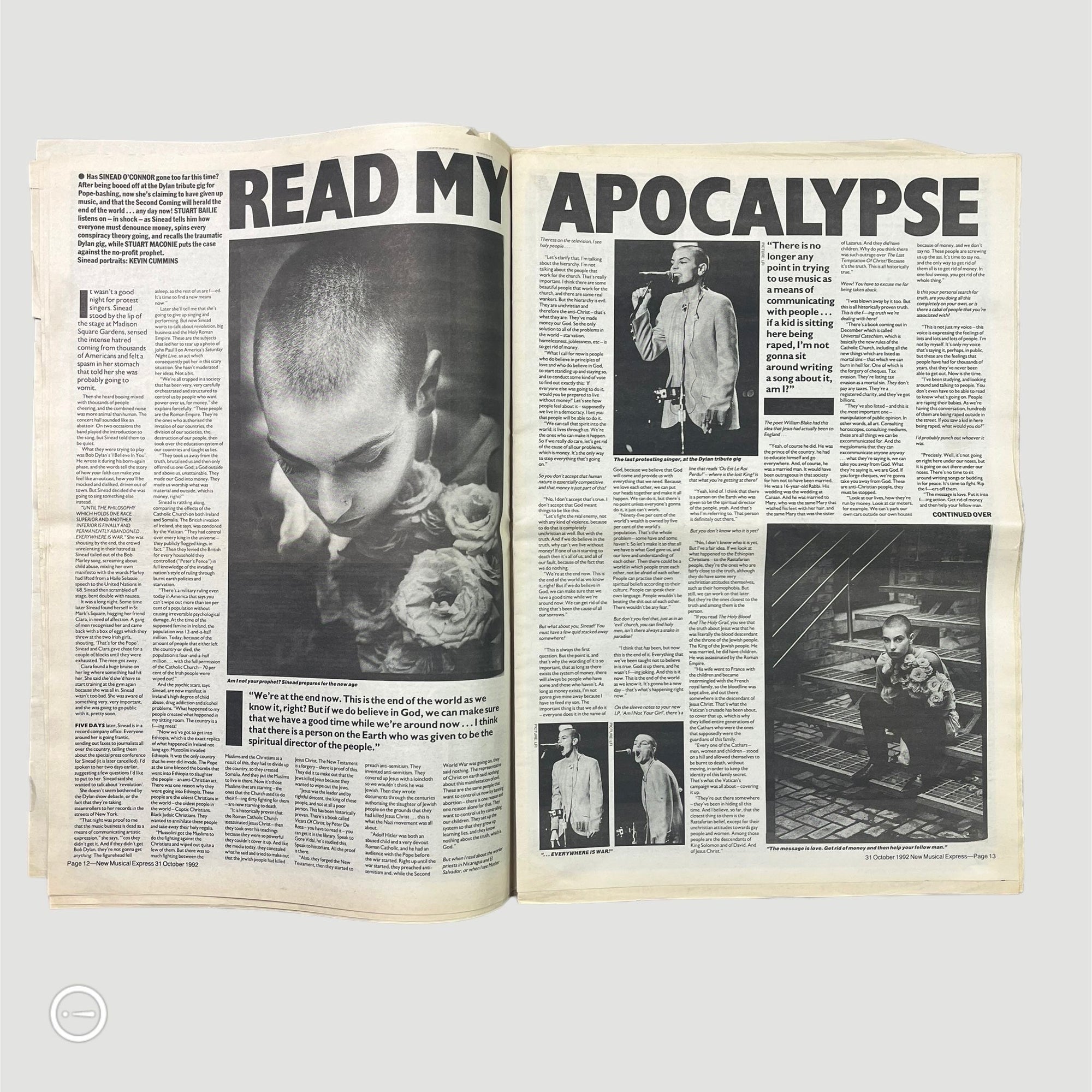 1992 NME Sinead O' Connor Issue